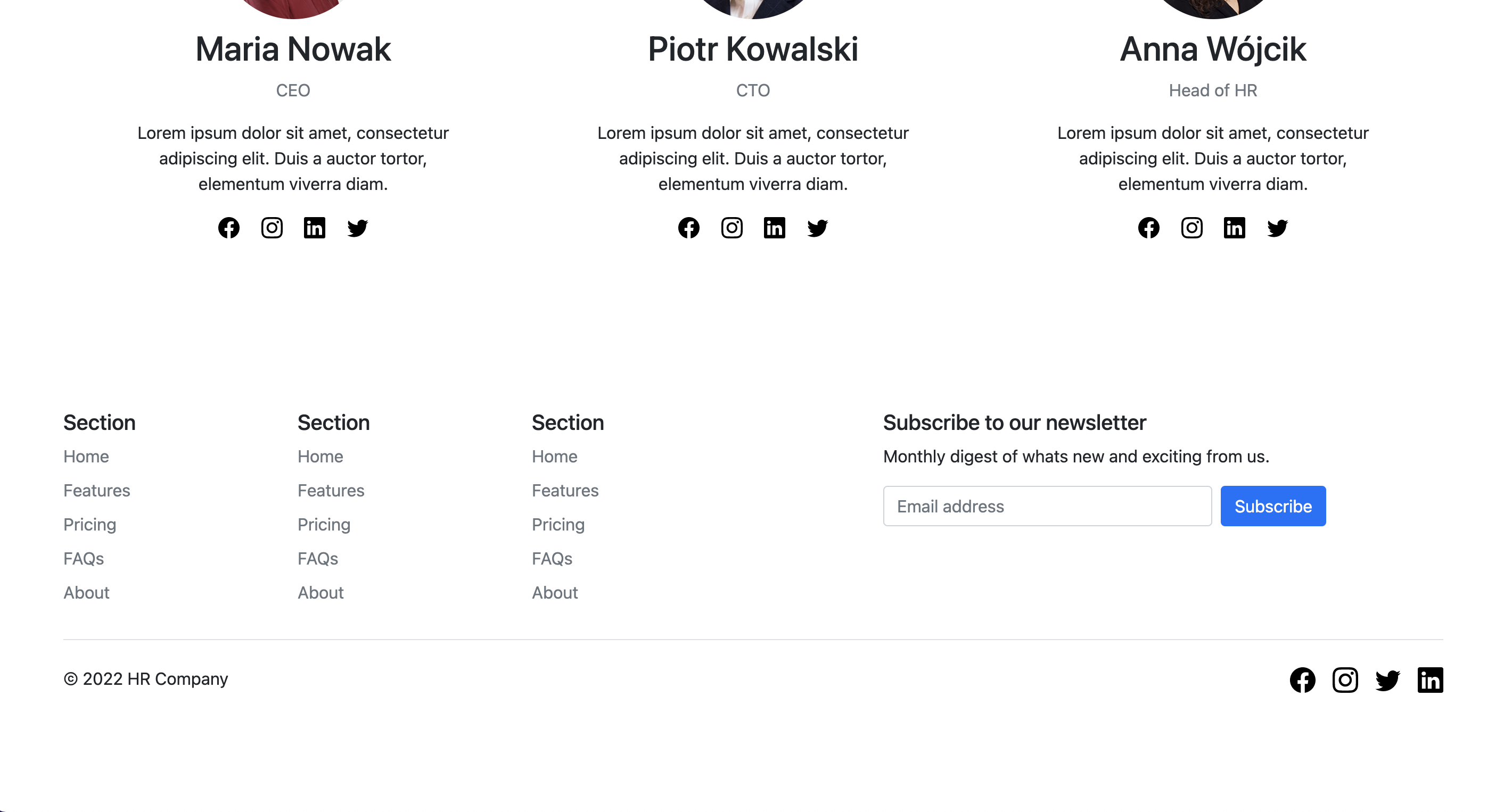 Footer - Between Double Some page preview