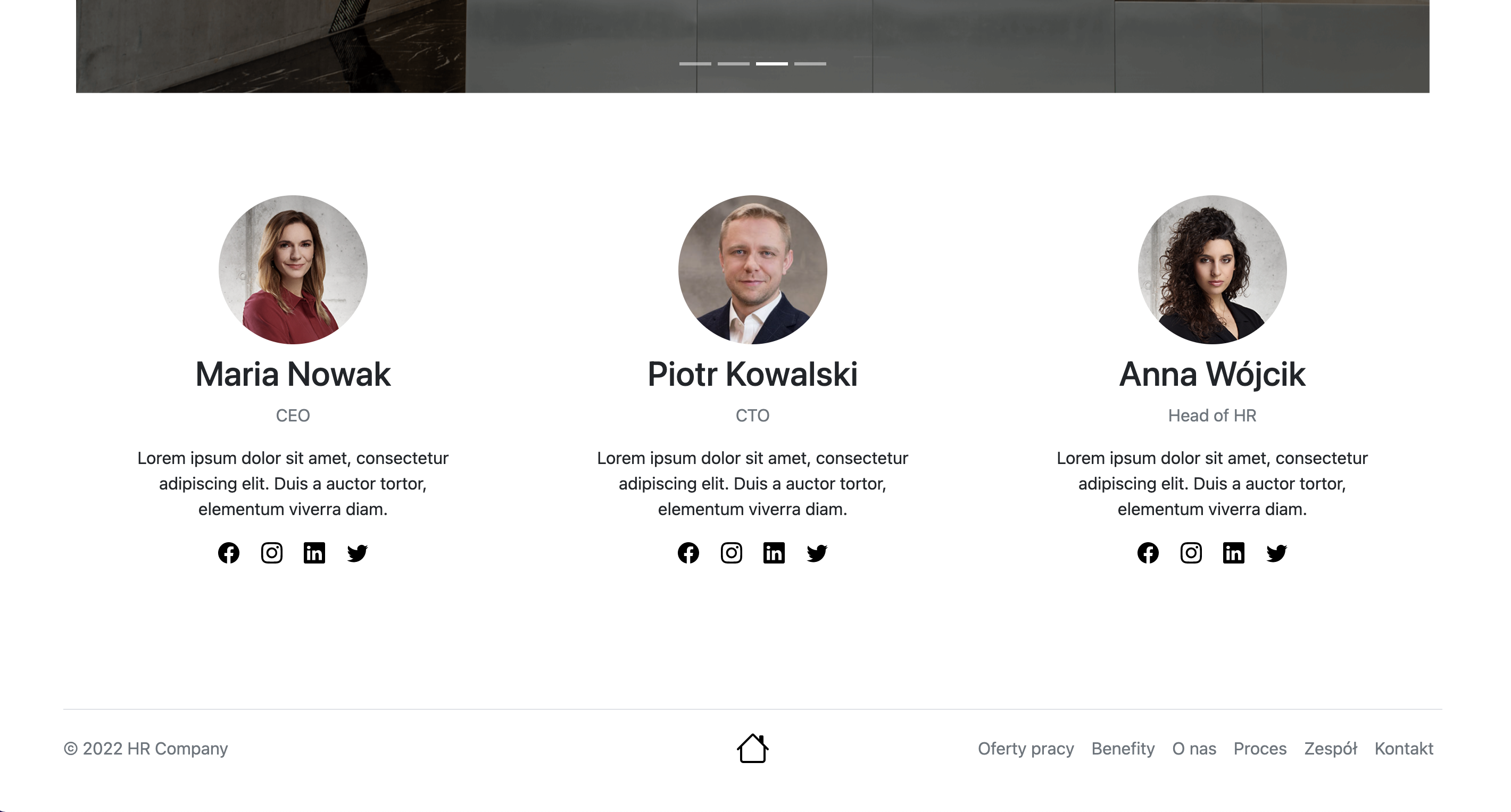 Footer - Between Logo Center page preview