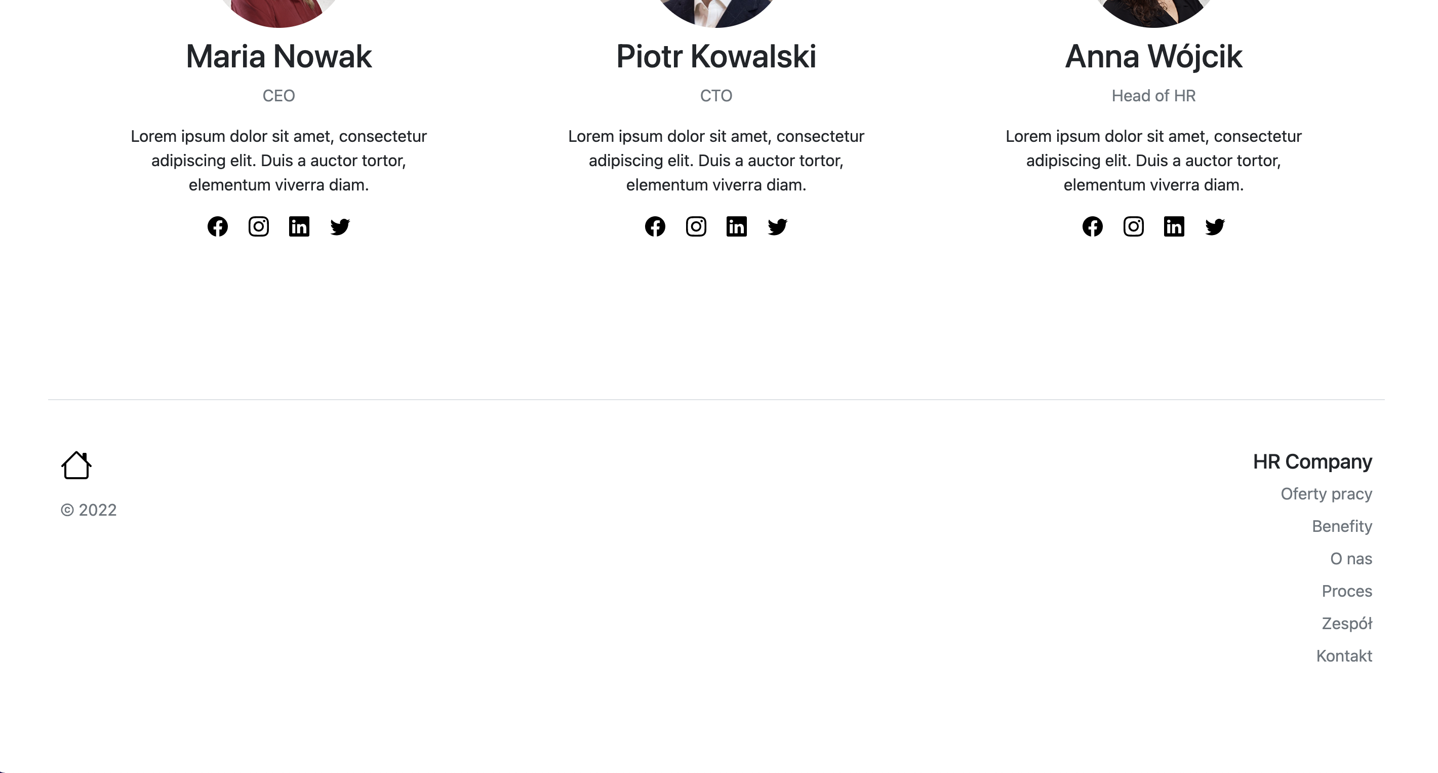 Footer - Between Logo Section page preview