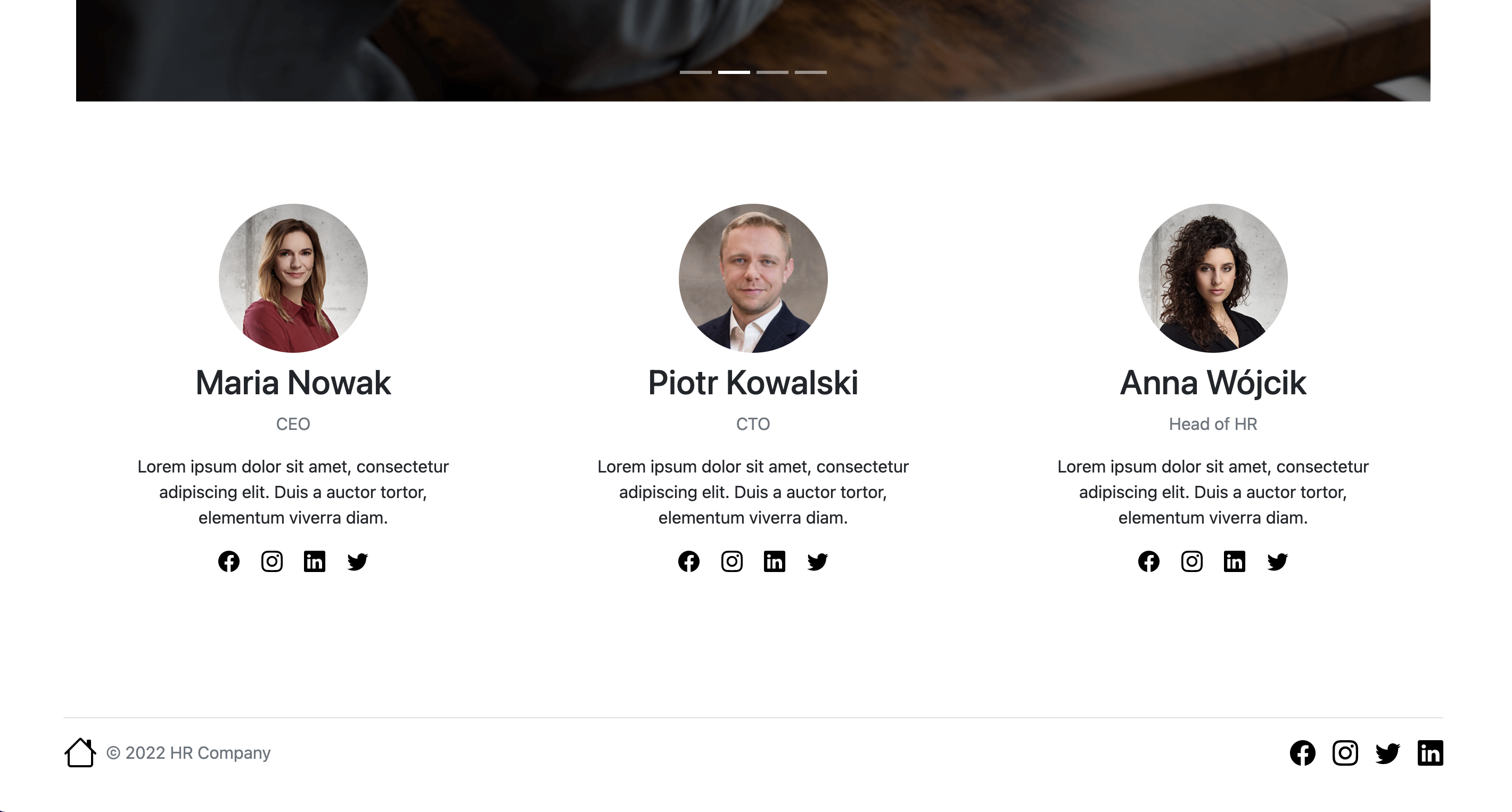Footer - Between Some page preview